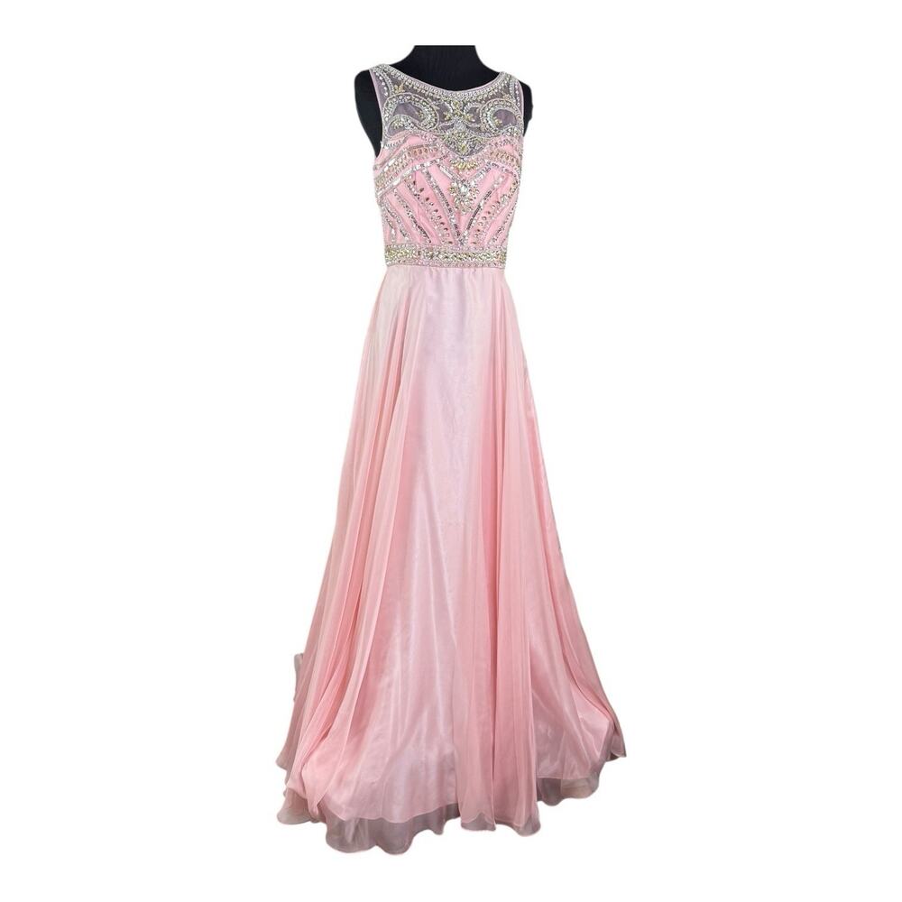 Aspeed Hand Beaded Formal Gown Prom Dress Pink Formal Elegant Floor‎ Length Med